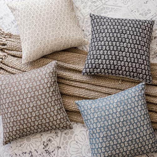 Long Floral Print Lumbar Throw Pillow Covers 14×36 Inch (36" x 14" (Pack of 2) / Chocolate)