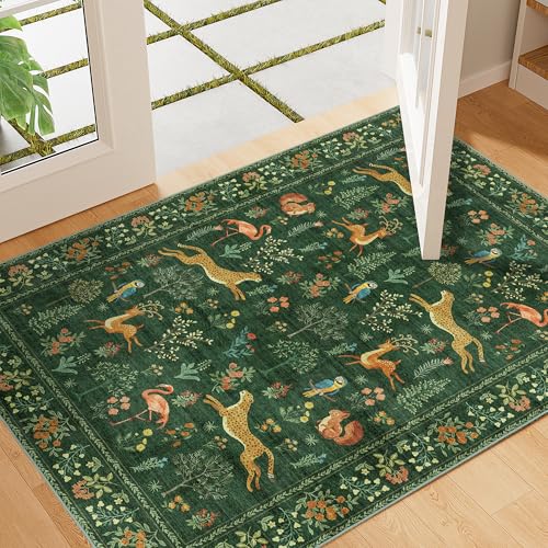 2x3 Entryway Rug (Green (Animal) / 2' x 3' (Rectangular))