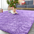 6x9 Machine Washable Large Area Rugs for Living Room (6x9 Ft / Purple)