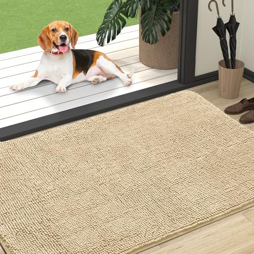 Dog Door Mat for Muddy Paws 47x32 (Sand / 47" X 32")