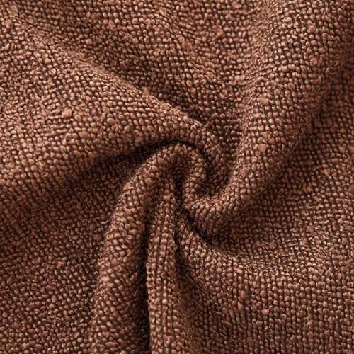 Decorative Textured Boucle Throw Pillow Covers 22x22 Red Taupe (22" x 22" (Pack of 2) / Coconut Shell)