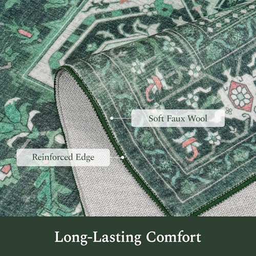 9x12 Area Rugs for Living Room (Floral Green Cream / 9' x 12' (Rectangular))