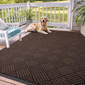 Front Door Mat Outside Entrance 71x47 (71" X 47" / Brown Diamond)