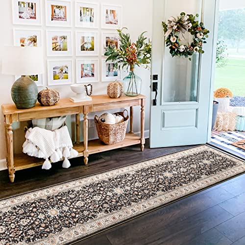 Washable Runner Rug 2x12 (Black / 2' x 12' (Rectangular))