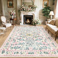 8x10 Area Rug Living Room (Pink/Green / 8' x 10' (Rectangular))