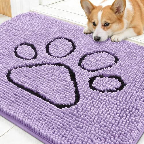 Dog Door Mat for Muddy Paws 30x20 (Lavender / 30" X 20")