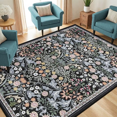 Area Rug Living Room (Dark Black / 4' x 6' (Rectangular))