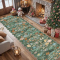 Washable 2'6x12 Hallway Runner Rug (2'7" x 12' (Rectangular) / Green/Floral)