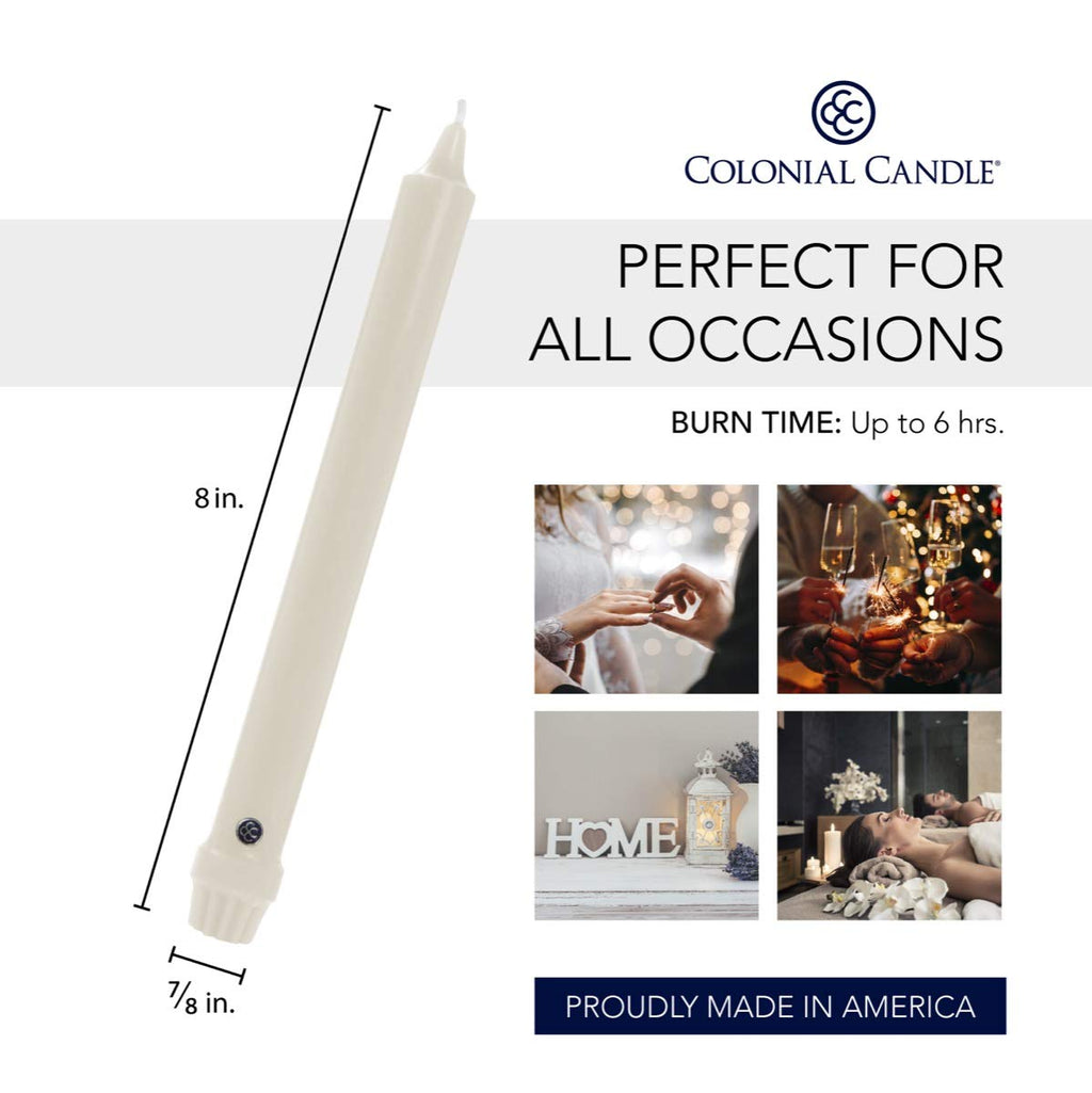 Unscented Taper Candle (Pumpkin / 8 In / Classic)