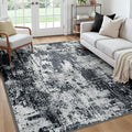 Washable Square 7'x7' Area Rug for Living Room Black White (Black/Navy Blue/Gray / 7' x 7' (Square))