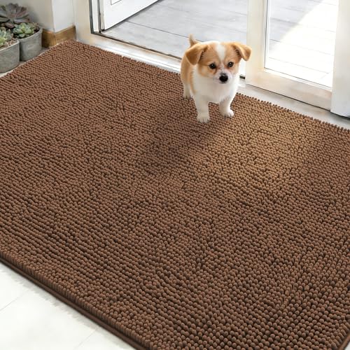 Dog Door Mat for Muddy Paws 50x30 (Mocha / 50" X 30")