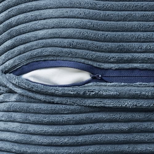 Decorative Lumbar Throw Pillow Covers 14x22 Inch Blue 2 Pack (Blue / 22" x 14" (Pack of 2))