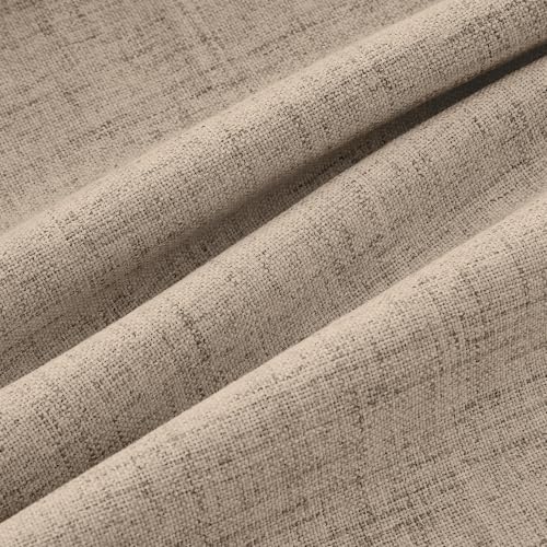 100% Blackout Linen Curtains 42 x 84 Inch Copper Brown 2 Panels (Copper Brown / 42"W x 84"L (Pack of 2))