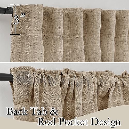 Extra Wide Sheer Curtains for Sliding Patio Door Large Window (Khaki / 70"W x 84"L (Pack of 2))