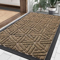 Front Door Mat Outside Entrance (Brown / 29.5" X 17")