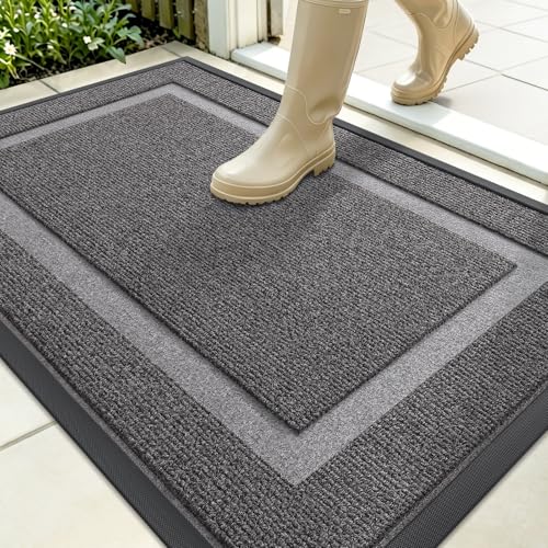 Front Door Mat Outside 35x23 (Dark Grey / 35" x 23")