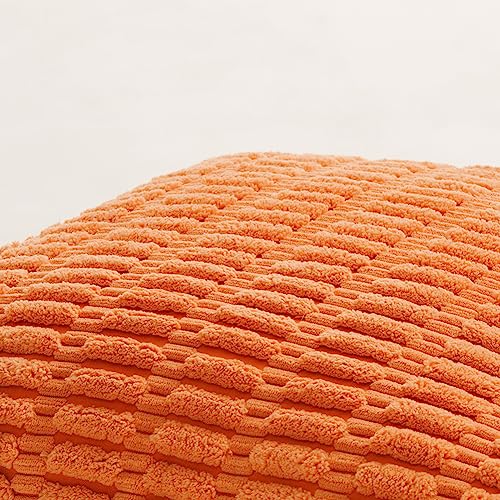 4 Packs Decorative Throw Pillow Covers for Living Room Couch Bed (18" x 18" (Pack of 4) / Orange)