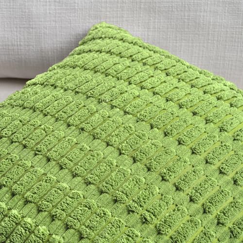 4 Packs Decorative Throw Pillow Covers for Living Room Couch Bed (16" x 16" (Pack of 4) / Lime Green)