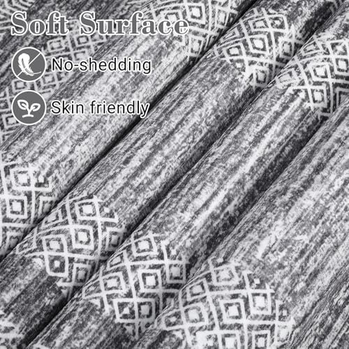 6x9 Washable Area Rug Distressed Geometric Floor Carpet (Grey / 6' x 9' (Rectangular))