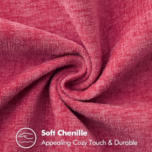 Decorative Couch Throw Pillow Covers 18x18 Inch Hot Pink 2 Pack (Hot Pink / 18" x 18" (Pack of 2))