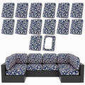 14Pcs Patio Cushion Covers (Baroque / 14PCS)