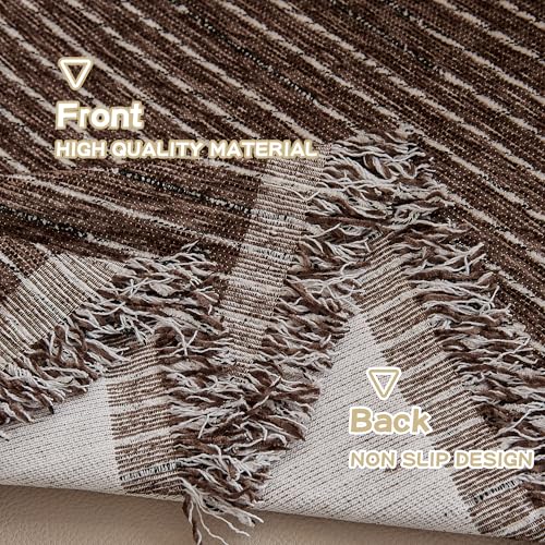Oversized Armchair Couch Cover for 1 Cushion Couch (71" x 91" / 9# Lines Deep Chocolate)