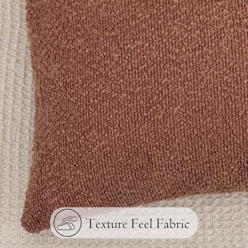14x36 inch Boucle Lumbar Pillow Cover (Coral / 36" x 14" (Pack of 1))
