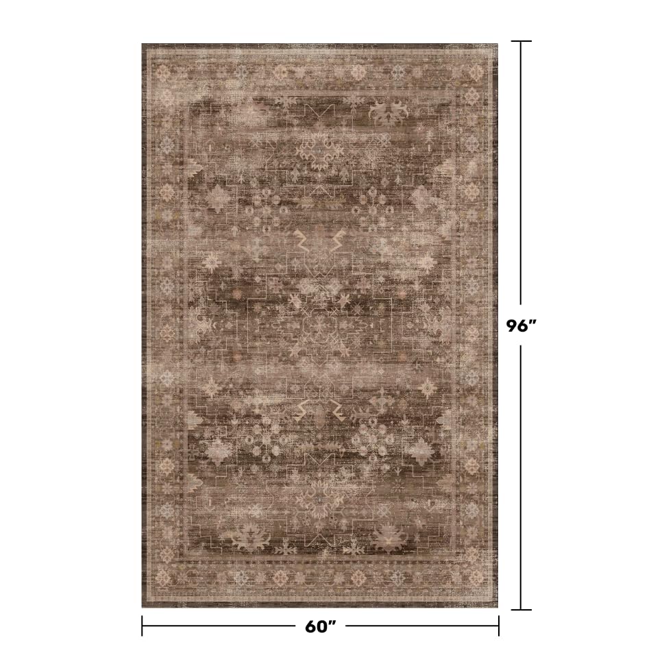 Taupe Brown 5x8 Rug for Living Room (5' x 8' (Rectangular) / Brown)