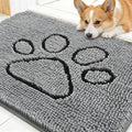 Dog Door Mat for Muddy Paws 30x20 (Grey / 30" X 20")