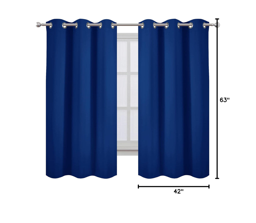 Blackout Curtains 42 x 63 inch (Royal Blue / 42"W x 63"L (Pack of 2))