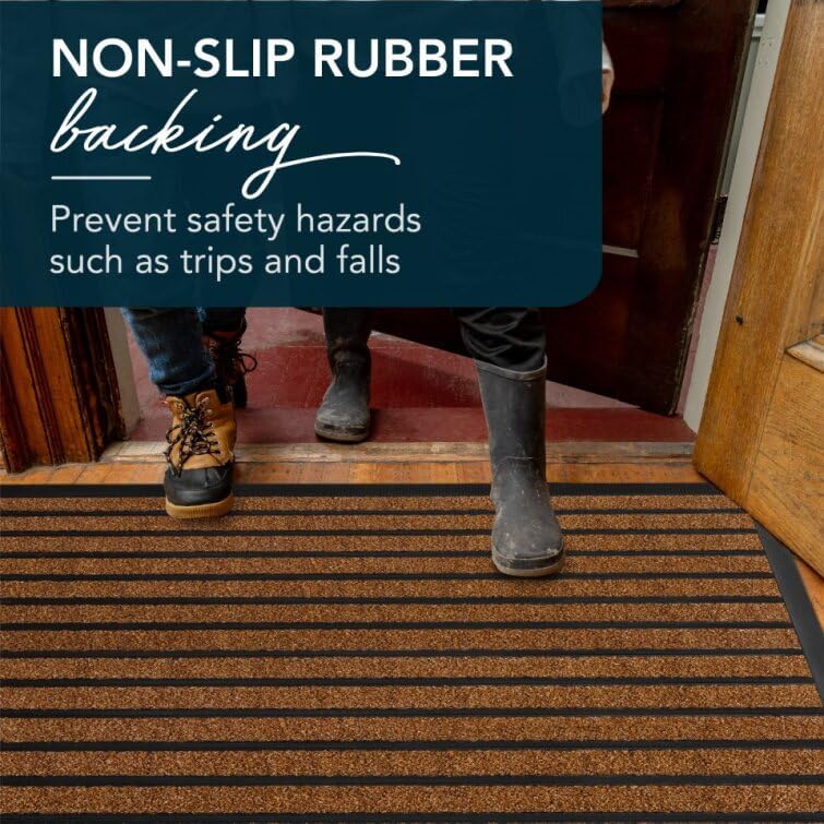 Extra Durable Door Mat Outside Entrance (47" x 32" (Rectangular) / Bright Brown)