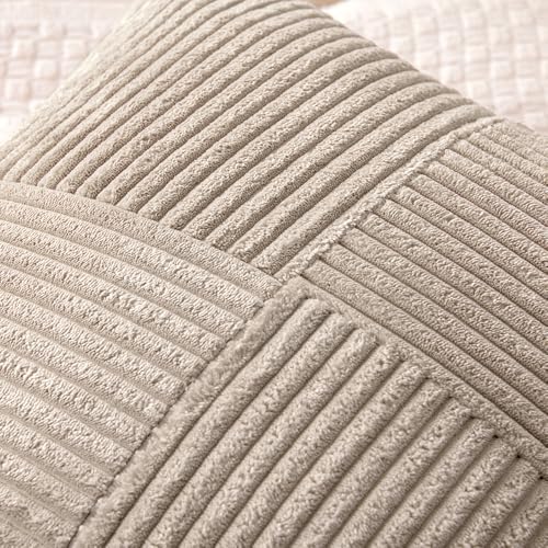 Taupe Decorative Throw Pillow Covers for Couch 20x20 Inch (20" x 20" (Pack of 2) / Taupe)