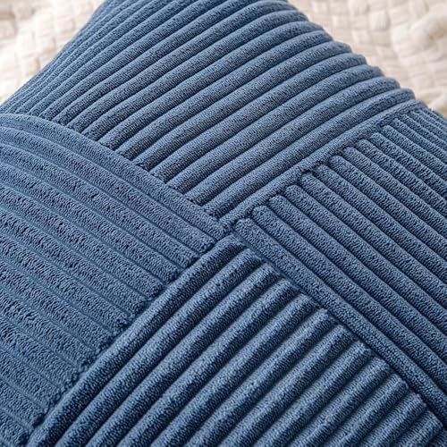 Dusty Blue Decorative Throw Pillow Covers for Couch 18x18 Inch (Dusty Blue / 18" x 18" (Pack of 2))