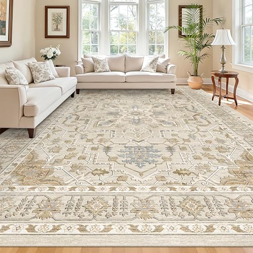 8x10 Area Rugs for Living Room (Beige/Blue / 8' x 10' (Rectangular))