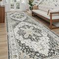 4x10 Wide Hallway Runner Rug Washable for Living Room (Black / 4' x 10' (Runner))