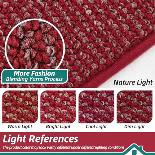 Kitchen Rugs and Mats 2PCS Non (Red / 24"x36"+24"x60" (Rectangular))