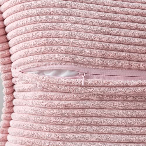 Decorative Throw Pillow Covers for Couch 18x18 Inch Pink 2 Pack (Pink / 18" x 18" (Pack of 2))