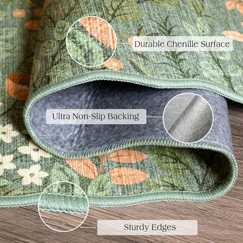 Floral Outdoor Rug (Floral - Green / 2'4" x 3'7" (Rectangular))