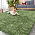 5x7 Machine Washable Large Area Rugs for Living Room (5x7 Ft / Green)