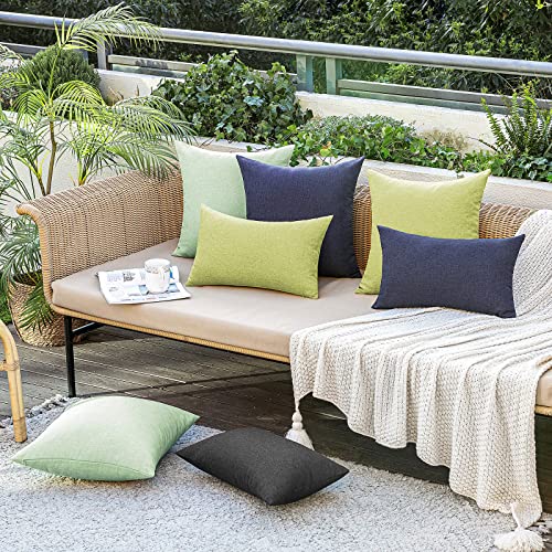 Decorative Outdoor Pillow Covers Waterproof 18x18 Navy (18" x 18" (Pack of 2) / Navy)