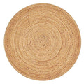 Hand Woven Jute Braided Rug (Natural / 6' (Round))