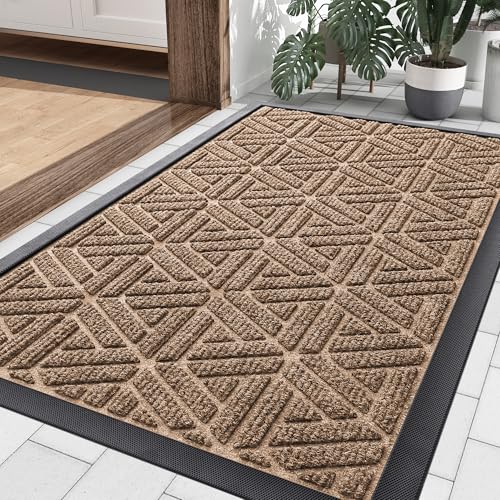 Front Door Mat Outside Entrance (Coffee / 29.5" X 17")