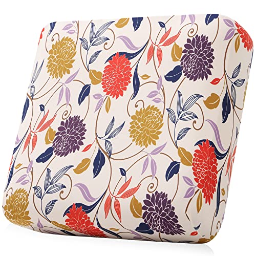 Printed Couch Cushion Covers (Orange / Seat 1 Pack)