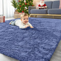 Area Rugs for Living Room Bedroom (4x5.9 Ft / Denim Blue)