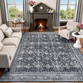 8x10 Area Rugs for Living Room (Black / 8' X 10' (Rectangular))