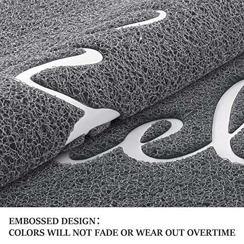 Door Mat Welcome Mat Floor Mat for Entryway (Grey / 1'8" x 2'8" (Rectangular))