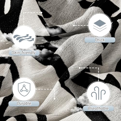 Boho Couch Cover for Dogs Washable Black Rhombic Couch Sofa Protector Cats Pets Friendly Chenille Geometric Sofa Covers Soft Durable Farmhouse Sofa Slipcovers (71" x 102" / 2# Bohemia Black)