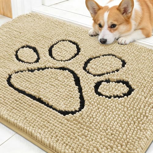 Dog Door Mat for Muddy Paws 30x20 (Sand / 30" X 20")