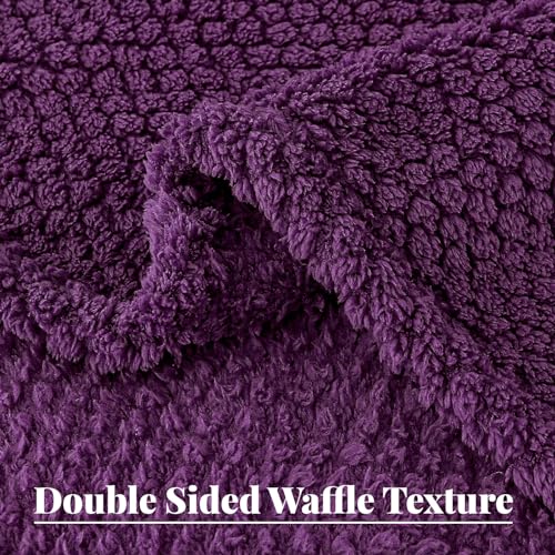Soft Fleece Twin Size Bed Blanket (Purple / Twin(60x80 In))