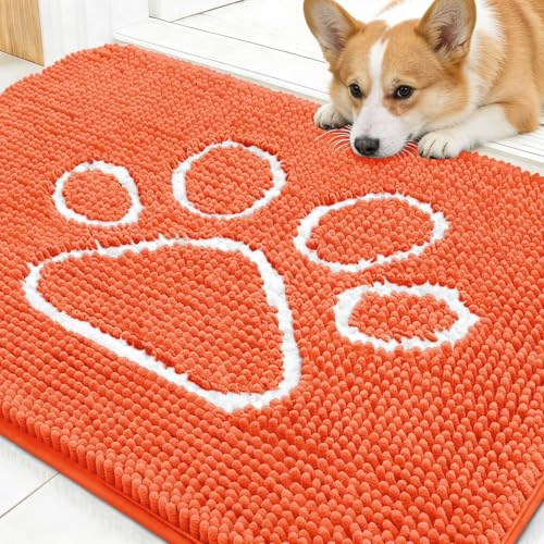 Dog Door Mat for Muddy Paws 30x20 (Coral / 30" X 20")